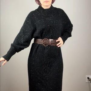 Vintage 80’s Black confetti Sweater Dress Size M